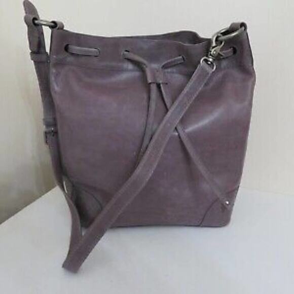 FRYE MELISSA LEATHER DRAWSTRING HOBO BAG PURSE NEW AMETHYST - Picture 8 of 13